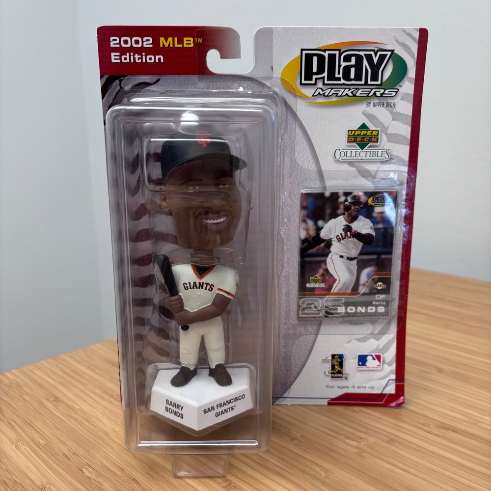 Upper Deck PlayMakers Bobblehead White Barry Bonds 2002 MLB